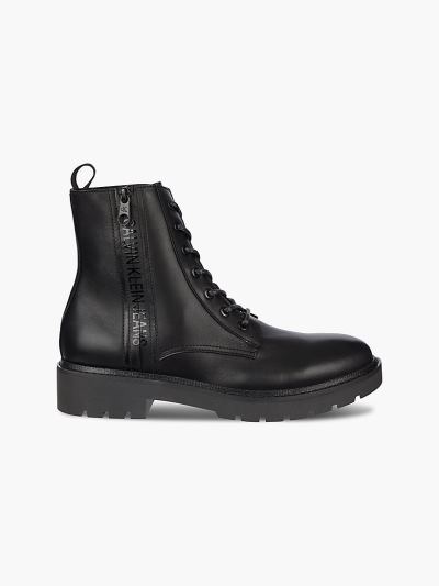 Calvin Klein Cipők HU093437 | Calvin Klein Bőr Férfi Csizma Fekete